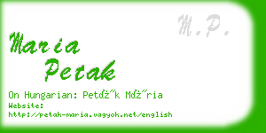 maria petak business card